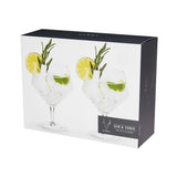 True Brands 26 9418 VISKI Raye Crystal Angled Gin & Tonic Glasses, Set of 2