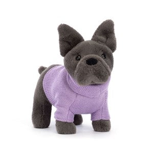 Jellycat Inc JI S3FDP Sweater French Bulldog Purple