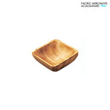 Pacific Merchants K0011 Acacia Wood Square Sauce Dish 4"