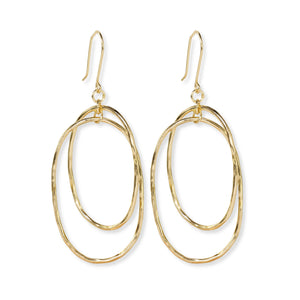 Ink + Alloy IA Kendra double oval earrings brass BRER1901