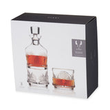 True Brands 26 11279 VISKI Deco Beau 3-Piece Crystal Stacking Decanter