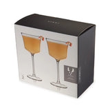 True Brands 26 11371 VISKI Raye Angled Crystal Sour Glasses, Set of 2