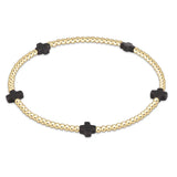 eNewton Design 26 BSCSM2Gxx Signature Cross Small 2mm Gold Bracelet - 15 Styles