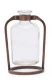 Two's Company TC 55144x Glass Bottle Vases with Metal Stand - 3 Styles