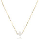 eNewton Design 26 N16GSCSMG 16" Necklace Gold - Signature Cross Small - 6 Styles