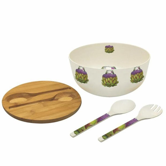 Paperproducts Design PPD 50015 Bamboo Salad Bowl-Love at first Artichoke