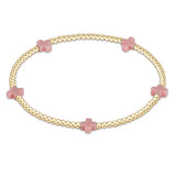 eNewton Design 26 BSCSM2Gxx Signature Cross Small 2mm Gold Bracelet - 15 Styles