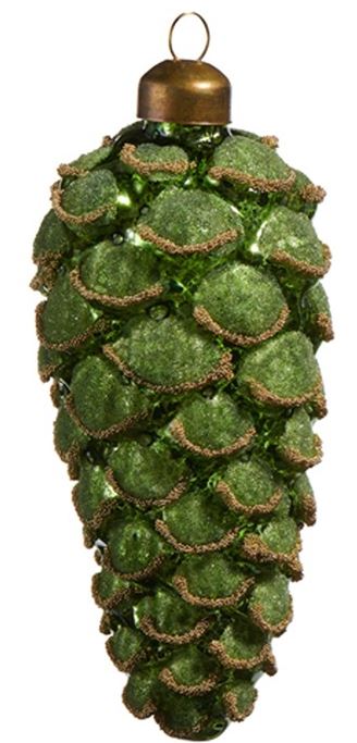 Raz Imports RZ 4523142 Green Pinecone Ornament, 5in