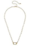 Canvas Jewelry CJ 25611N-IV Piper Freshwater Pearl Charm Necklace Base in Ivory