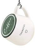 Demdaco 1004100042 Thankful Coffee Pod Mug Ornament - 3 Styles