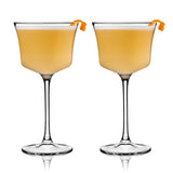 True Brands 26 11371 VISKI Raye Angled Crystal Sour Glasses, Set of 2