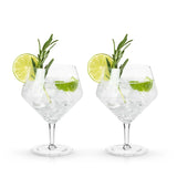 True Brands 26 9418 VISKI Raye Crystal Angled Gin & Tonic Glasses, Set of 2