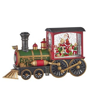 Raz Imports RI 4000774 12.25" Santa's List Musical Lighted Water Train