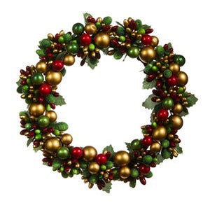 Raz Imports RI 4310107 6.5" Beaded Berry Mini Wreath - Candle Ring