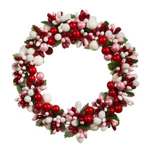 Raz Imports RZ 4310108 6.5" Beaded Berry & Pearl Mini Wreath-Candle Ring