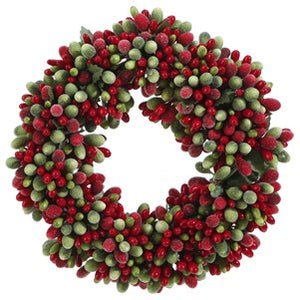 Raz Imports RZ 4310136 6.5" Beaded Berry Mini Wreath -Candle Ring