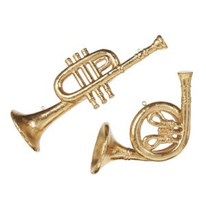 Raz Imports RI 4316162 10.5" Trumpet and French Horn Ornament