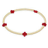 eNewton Design 26 BSCSM2Gxx Signature Cross Small 2mm Gold Bracelet - 15 Styles