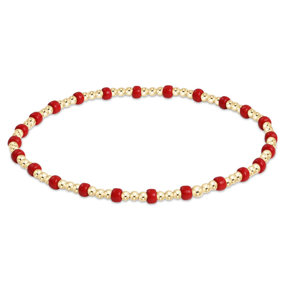 ENEWTON DESIGN ED BGDHOPGSINBRR GAMEDAY HOPE GOLD SINCERITY BRACELET - BRIGHT RED