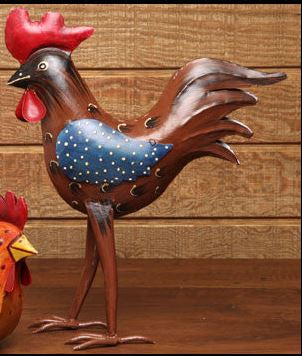 Casafina Stoneware CF MH2488 Metal Standing Rooster