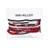 Ink + Alloy IA SBBR0900 Sage beaded 10 strand stretch bracelets