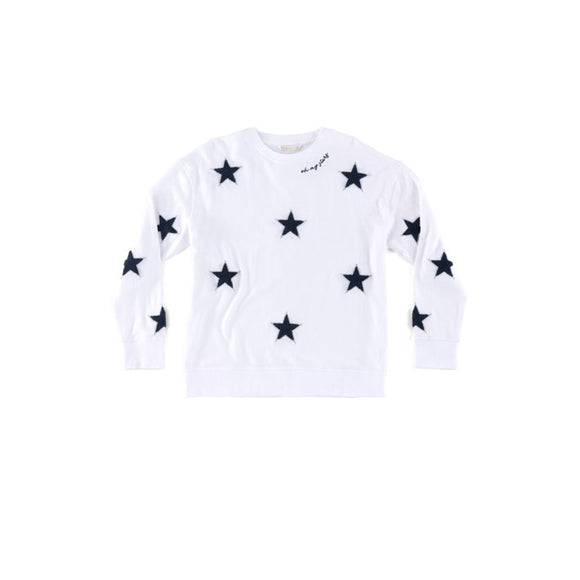 Shiraleah SL 04-88-449WH Stars Sweatshirt XL, White