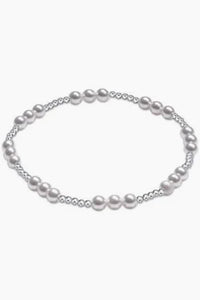 ENEWTON DESIGN ED BCLJOYPSSPE4 Classic Joy Pattern Sterling 4MM Bead Bracelet - Pearl