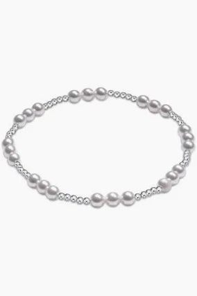 ENEWTON DESIGN ED BCLJOYPSSPE4 Classic Joy Pattern Sterling 4MM Bead Bracelet - Pearl