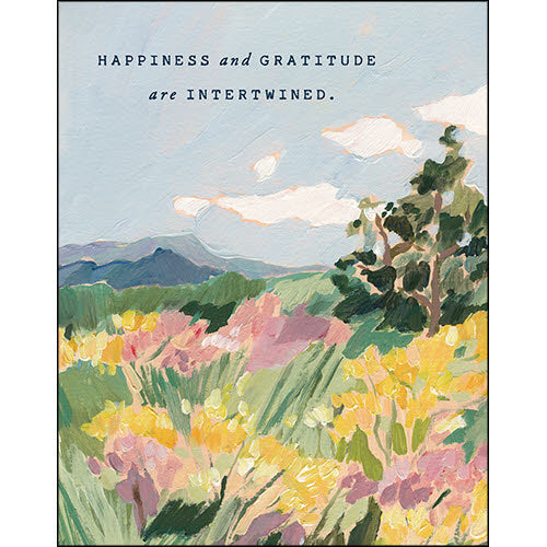 Compendium CD 10767 Happiness and gratitude are interwined Thank you Card