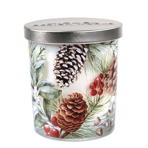Michel Design Works MDW 831362 White Spruce Candle Jar with Lid
