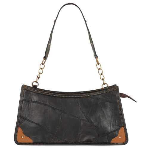 VAAN & CO VC TSBB5 SLEEK SHOULDER BAG IN BLACK