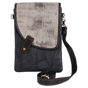 VAAN & CO VC VBLK30 SMALL NOHO CROSSBODY BAG VERTICLE BLACK GRAY