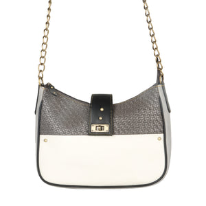 VAAN & CO VC VLBZ2 FOXIE CHLOE CROSSBODY BAG W/TOP CLOSURE IN WHITE