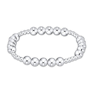 ENEWTON DESIGN ED BCLSS3BLFPSS6 CLASSIC BLISSFUL PATTERN 3MM BEAD BRACELET - 6MM STERLING