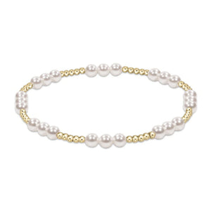 ENEWTON DESIGN ED BCLJOYPPE4 CLASSIC JOY PATTERN 4MM BEAD BRACELET - PEARL