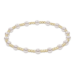 ENEWTON DESIGN ED BEXCLSINPPE4 EXTENDS CLASSIC SINCERITY PATTERN 4MM BEAD BRACELET - PEARL