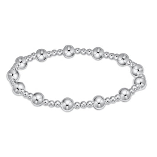 ENEWTON DESIGN ED BEXCLSINPSS6 EXTENDS - CLASSIC SINCERITY PATTERN 6MM BEAD BRACELET - STERLING