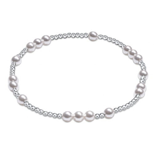 ENEWTON DESIGN ED BEXHOPUNWSSPE4 EXTENDS HOPE UNWRITTEN STERLING 4MM BEAD BRACELET - PEARL