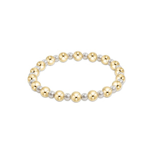 ENEWTON DESIGN ED BEXPEGRA4PG6 EXTENDS - PEARL GRATEFUL PATTERN 4MM BEAD BRACELET - 6MM GOLD