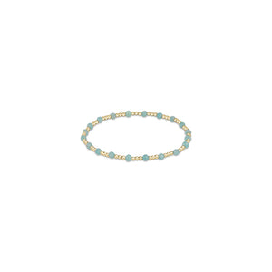 ENEWTON DESIGN ED BGEMGSINP3AMZ GEMSTONE GOLD SINCERITY PATTERN 3MM BEAD BRACELET - AMAZONITE