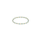 eNewton Design 26 BGEMGSINP3xx Gemstone Gold Sincerity Pattern 3mm Bead Bracelet - 10 Styles