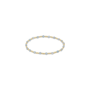 ENEWTON DESIGN ED BGEMGSINP3AQ GEMSTONE GOLD SINCERITY PATTERN 3MM BEAD BRACELET - AQUAMARINE