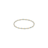 eNewton Design 26 BGEMGSINP3xx Gemstone Gold Sincerity Pattern 3mm Bead Bracelet - 10 Styles