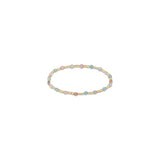 eNewton Design 26 BGEMGSINP3xx Gemstone Gold Sincerity Pattern 3mm Bead Bracelet - 10 Styles