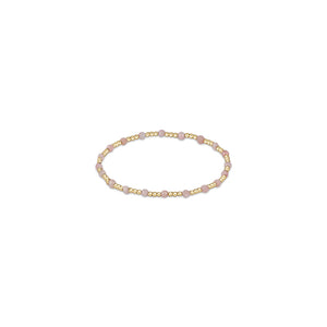 ENEWTON DESIGN ED BGEMGSINP3POP GEMSTONE GOLD SINCERITY PATTERN 3MM BEAD BRACELET - PINK OPAL