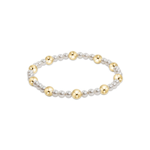 ENEWTON DESIGN ED BPESIN4PG6 PEARL SINCERITY PATTERN 4MM BEAD BRACELET - 6MM GOLD