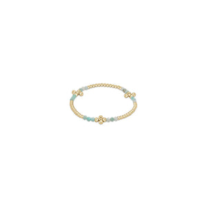 ENEWTON DESIGN ED BEXSCGBLP25AMZ EXTENDS - SIGNATURE CROSS GOLD BLISS PATTERN 2.5MM BEAD BRACELET -AMAZONITE