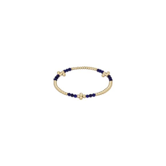 ENEWTON DESIGN ED BSCGBLP25LAP SIGNATURE CROSS GOLD BLISS PATTERN 2.5MM BEAD BRACELET - LAPIS