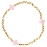 eNewton Design 26 EGBSC3GBP egirl Signature Cross 3mm Gold Bracelet - 13 Styles