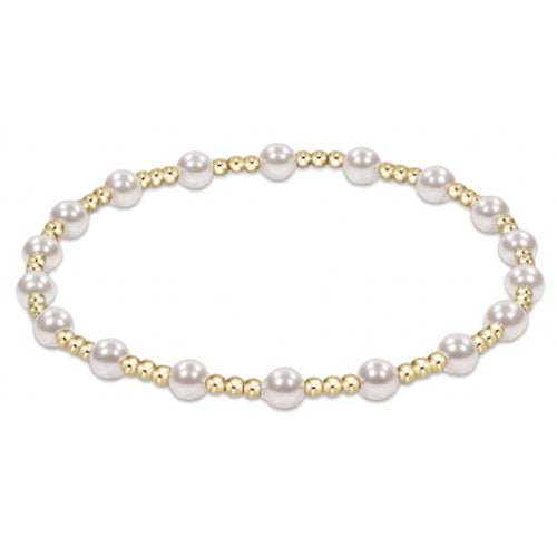 ENEWTON DESIGN ED EGBCLSINPPE4 EGIRL CLASSIC SINCERITY PATTERN 4MM BEAD BRACELET - PEARL